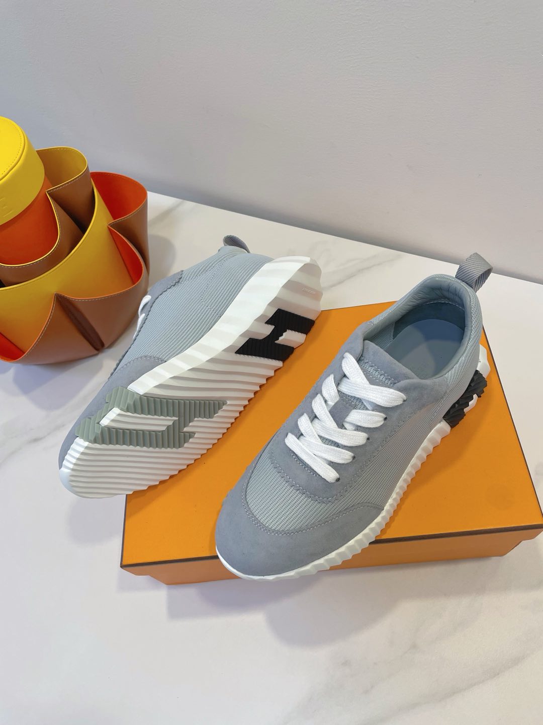 HM Bouncing sneaker Gray Fabric with Suede 212280