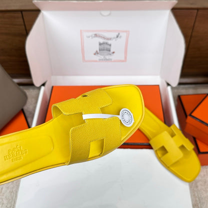 HM Oran Sandal Bright Yellow Espom Sheepskin 802477