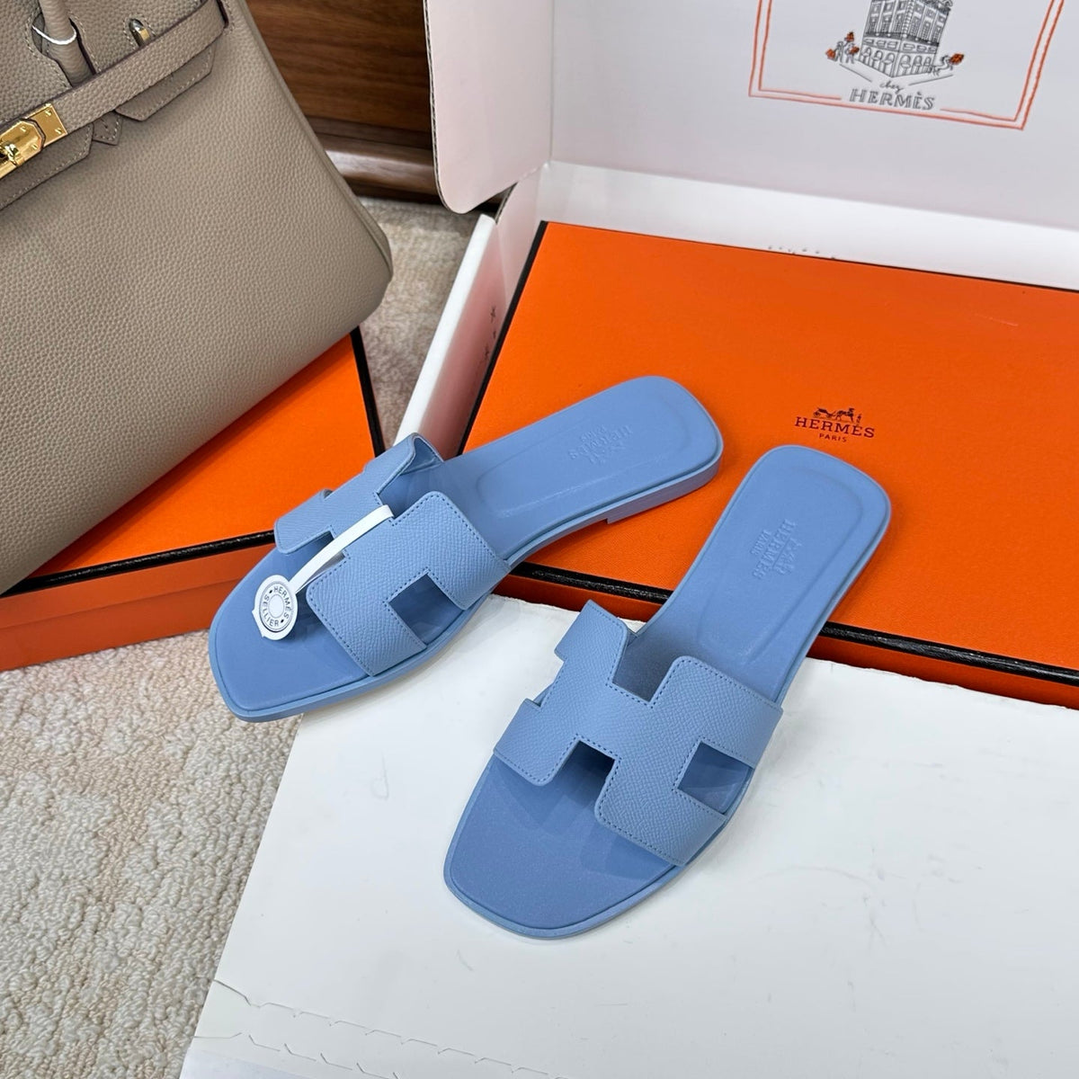 HM Oran Sandal Ocean Blue Espom Sheepskin 802480