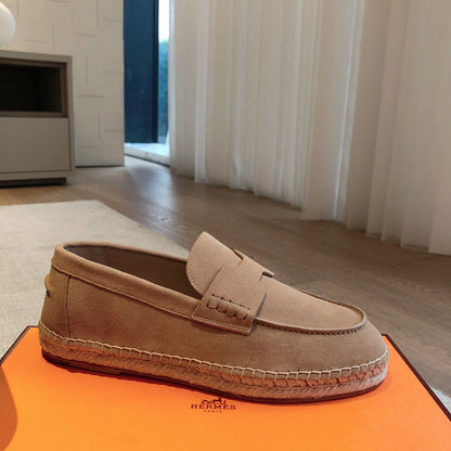 HM Trip Espadrille Beige Tan Suede