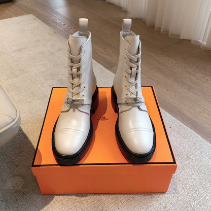 HM Funk Ankle Boot Grey Calfskin
