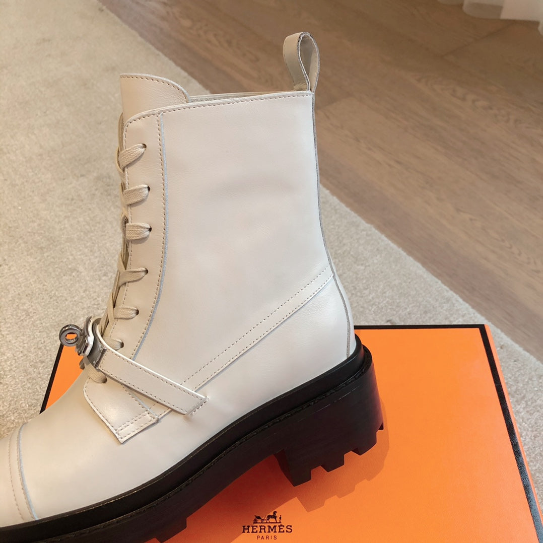 HM Funk Ankle Boot Grey Calfskin