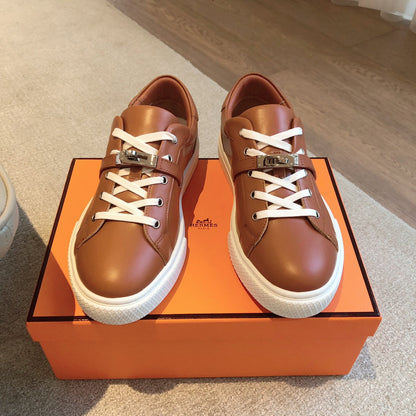 HM Day Sneaker Brown Mix White Lambskin 970888