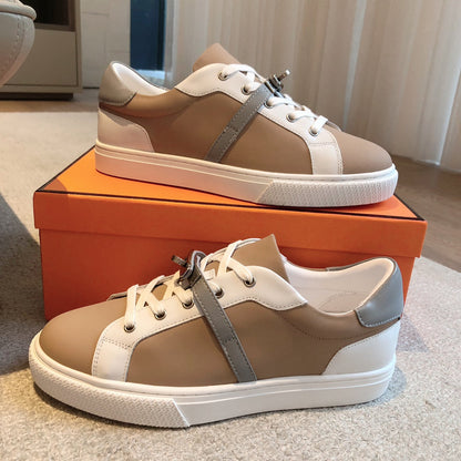 HM Day Sneaker White Mix Brown Lambskin 970889