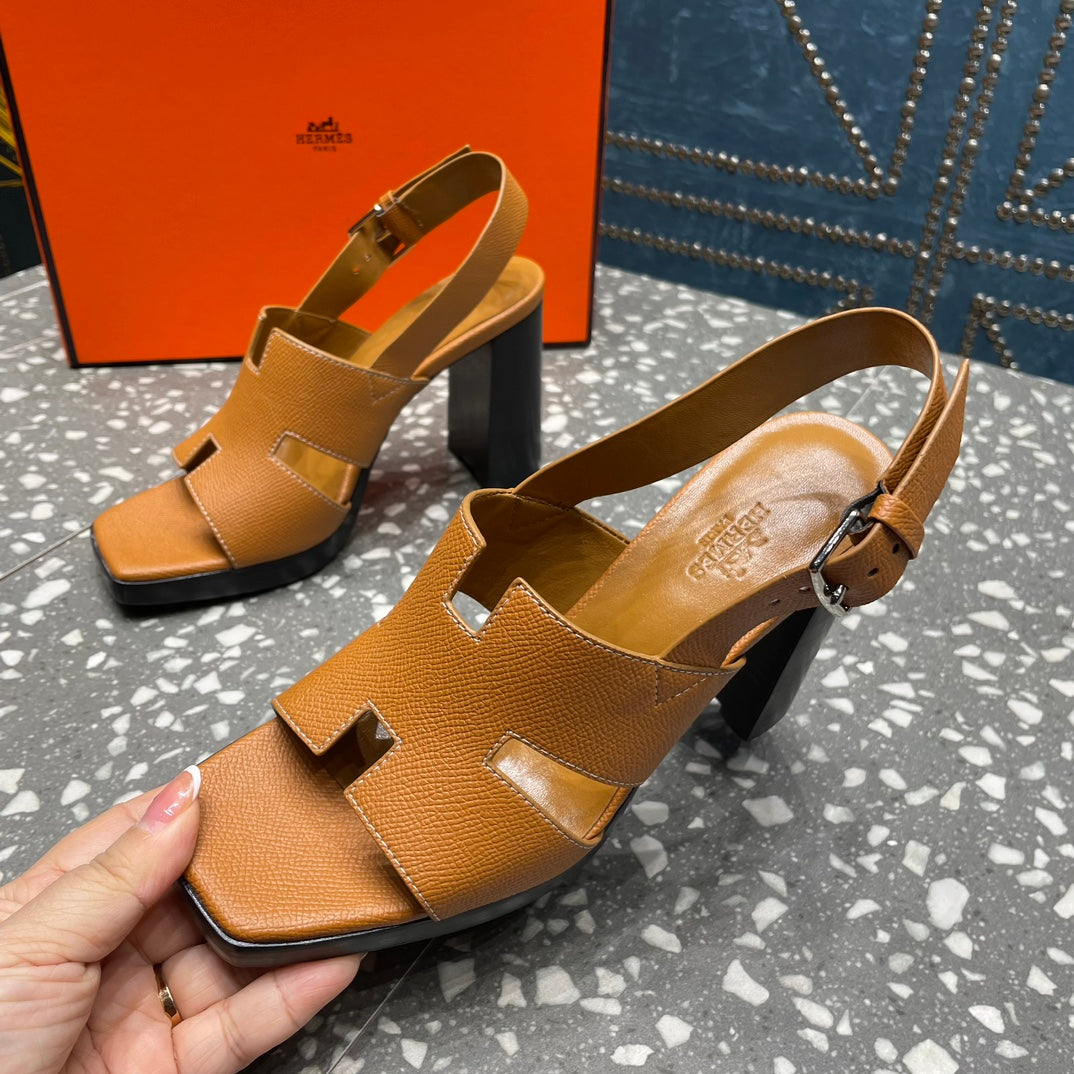 ERIS SANDAL 95 CARAMEL LAMBSKIN