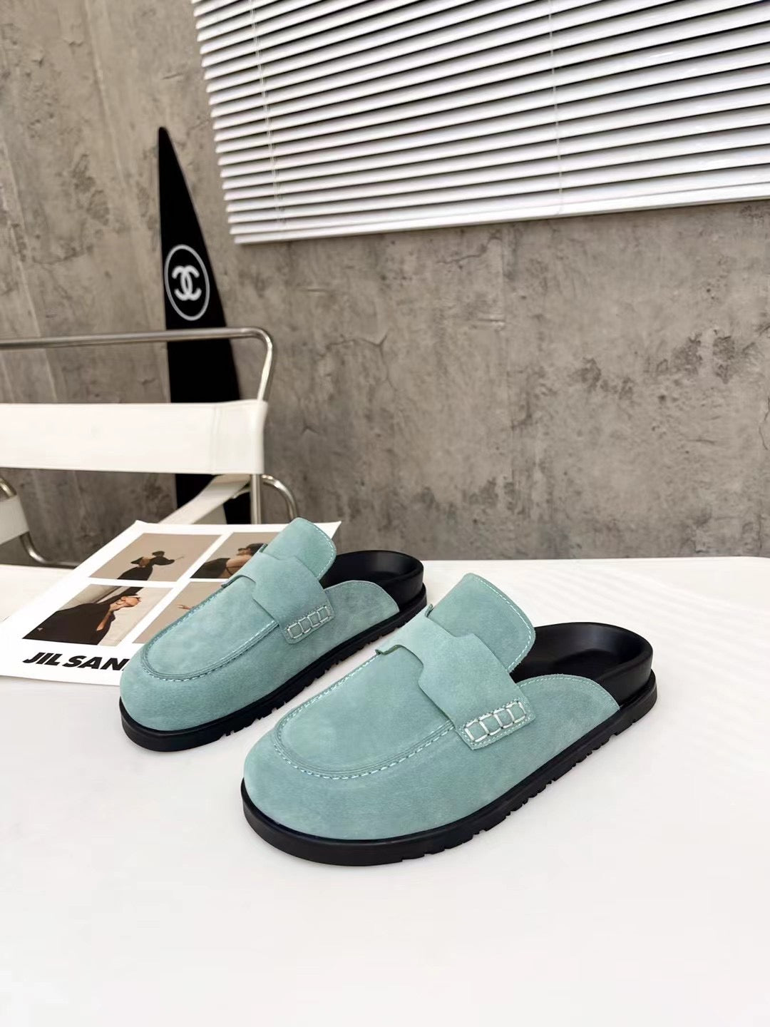 HM 26H Go Mule Stale Blue Suede 799297