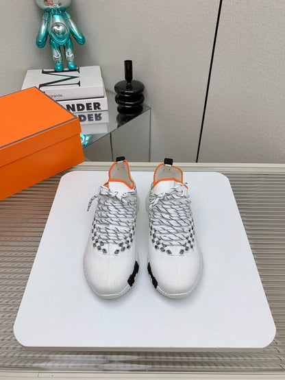 HM Flex slip-on sneaker In White Woven Fabric 106317