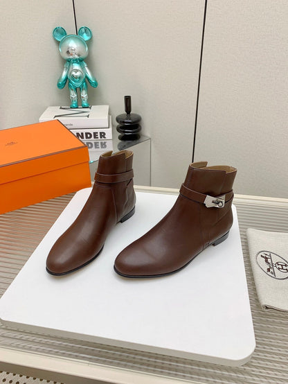 HM Neo Ankle Boot Earth Brown Calfskin 971365