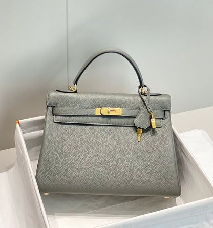 hm kelly 32cm grey togo leather gold hardware