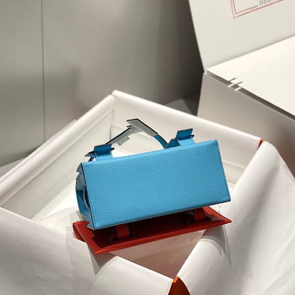 HM Kelly Doll Picto Bag Blue Sky White Togo Leather 269991