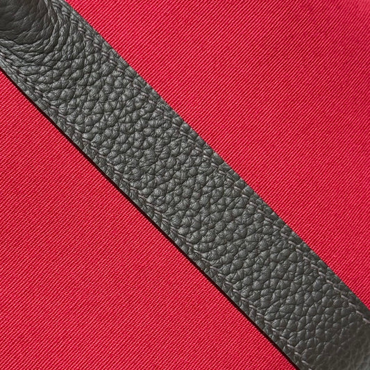 HM Garden Party 30cm Bag Etoupe Clemence Togo Red Canvas