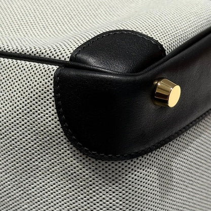 HM Birkin 30cm Black Swift Cowhide With Black White Checkered Canvas Fabric Ghw 249977