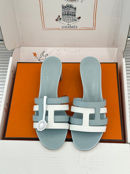 HM 26s Strappy Sandals Stale Blue White Sheepskin 905791