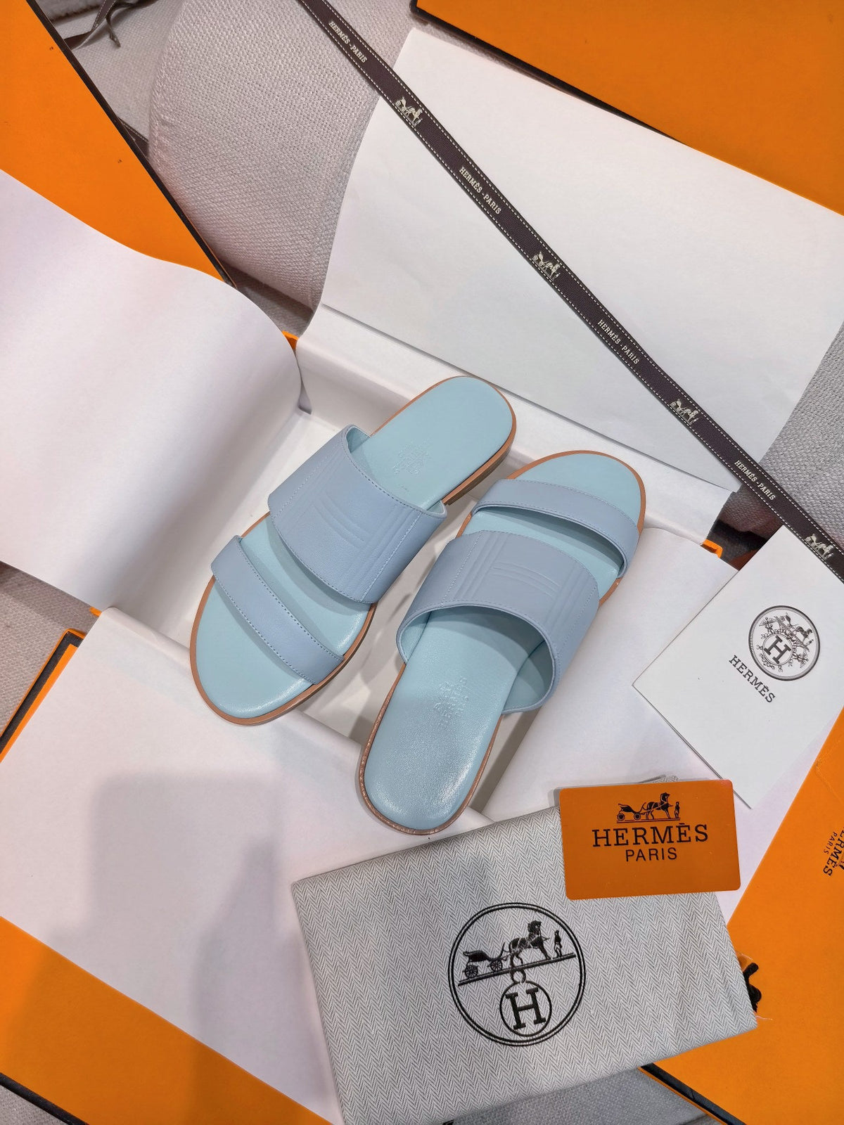 HM Mona Sandals Light Blue Leather 799039