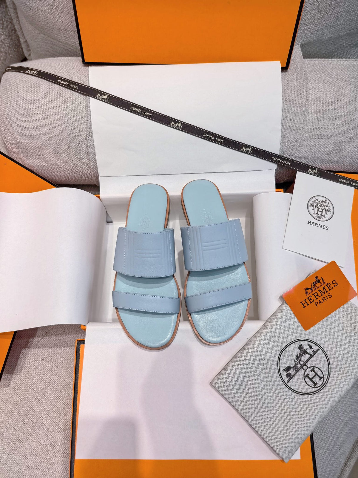 HM Mona Sandals Light Blue Leather 799039