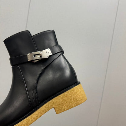 HM History Ankle Boot 30mm Black Cowhide 952479