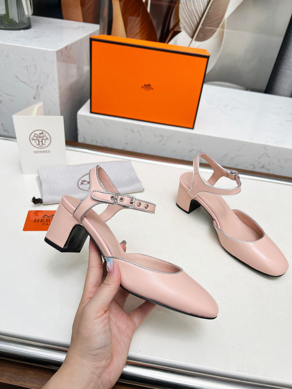Kamilla ̉60 pump Pink Lambskin 214072