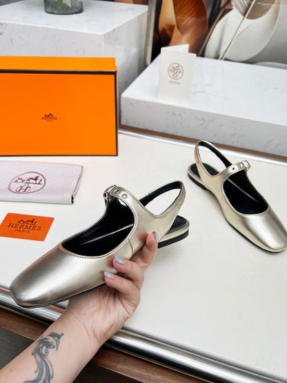 Kleo Slingback Gold Lambskin 214071