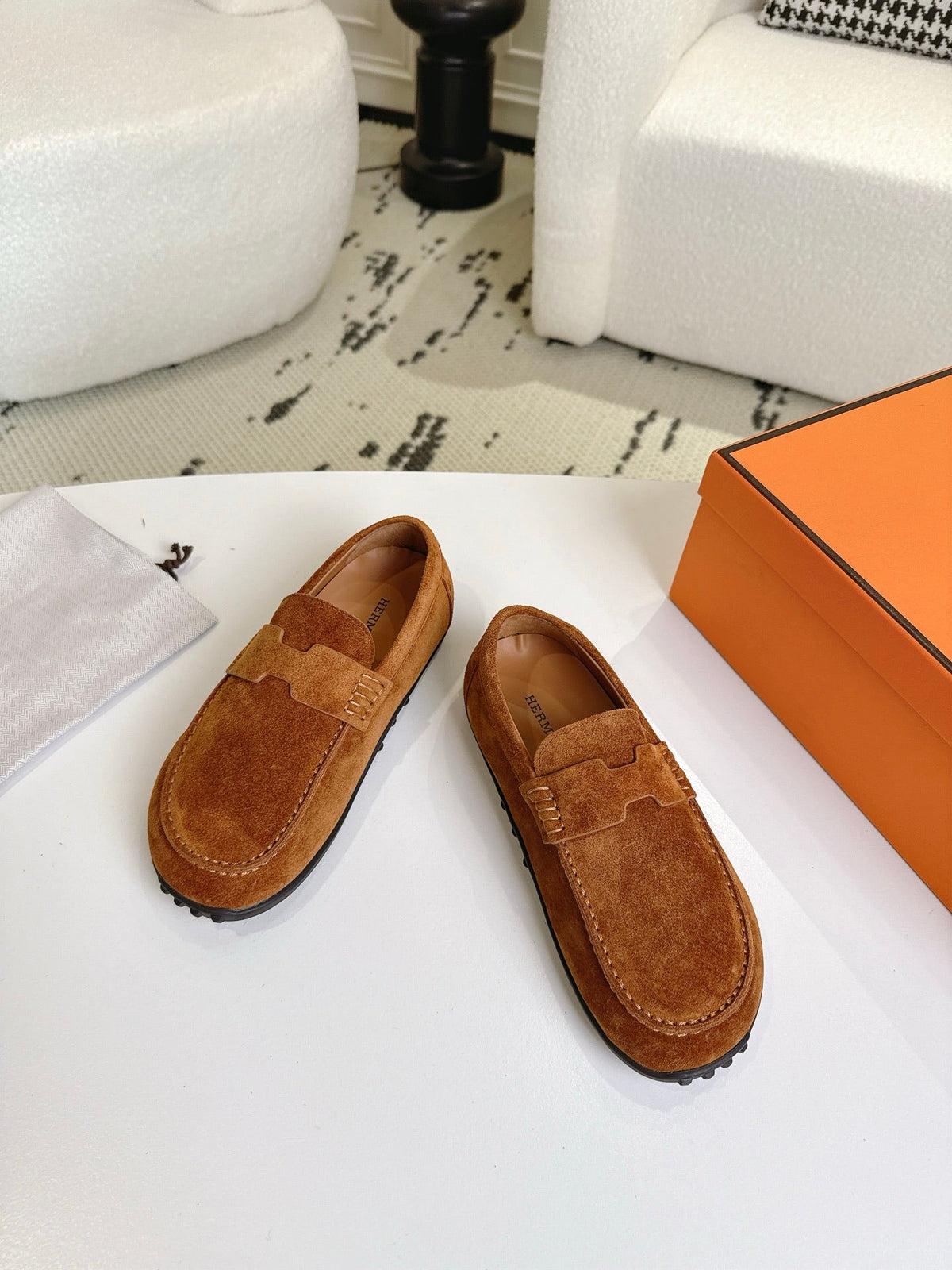 HM Lazy Loafers Brown Suede 523336