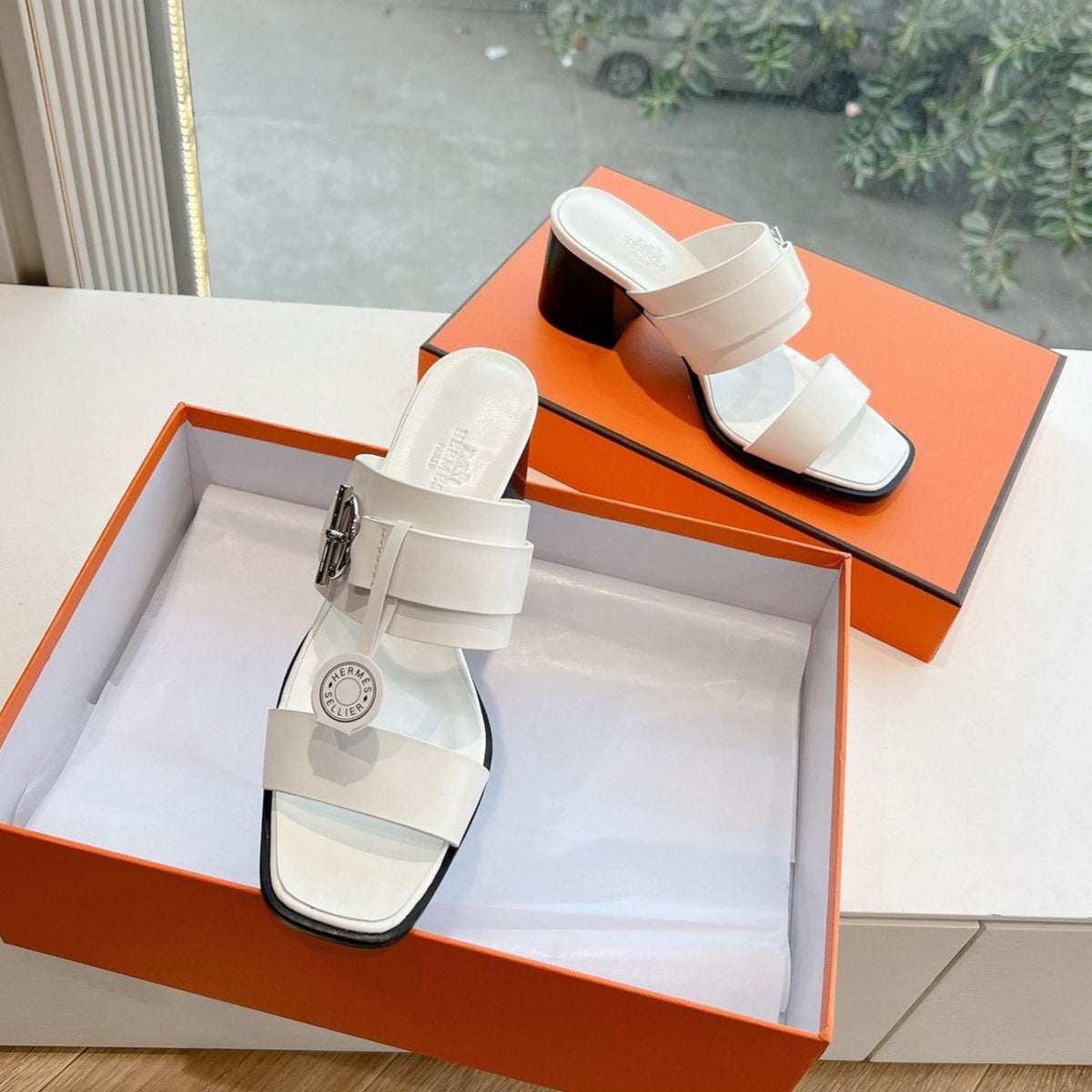 HM Kute 60 Sandal White Cowhide 202824