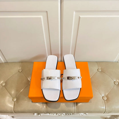 HM Giulia Sandal White Calfskin