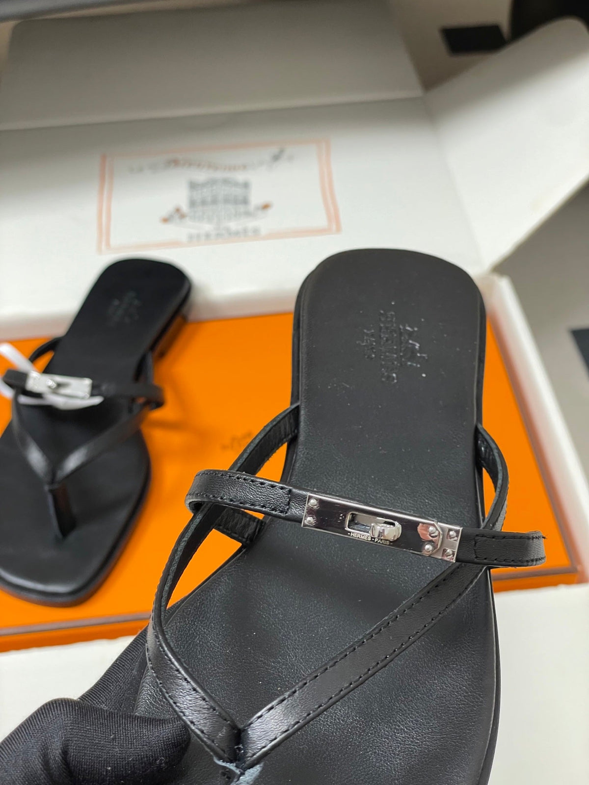 HM Miss Sandal Black Calfskin 593795