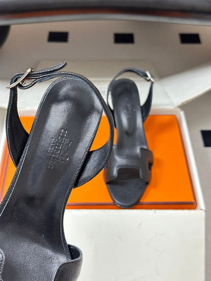 HM Holy Sandal Black Glossy Cowhide 835006