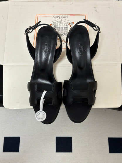 HM Holy Sandal Black Glossy Cowhide 835006