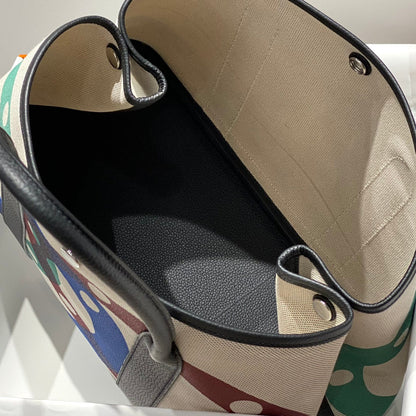 HM Garden Party 36 Multicolor Canvas and Negonda Calfskin 243406