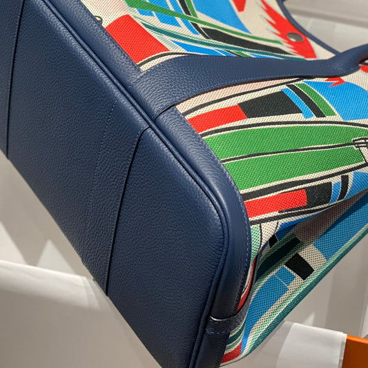 HM Garden Party 36 Multicolor Canvas and Negonda Calfskin 243410