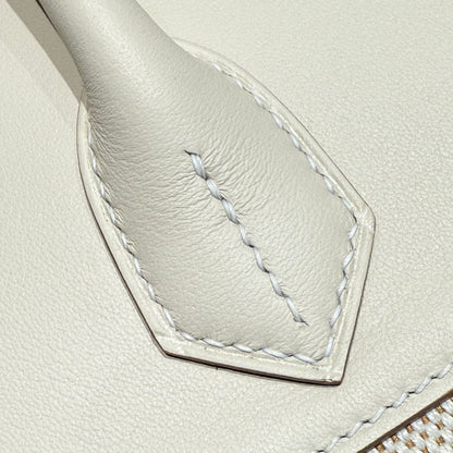 HM Birkin 30 Milkshake White Canvas with Swift Leather Silver Hardware 237310