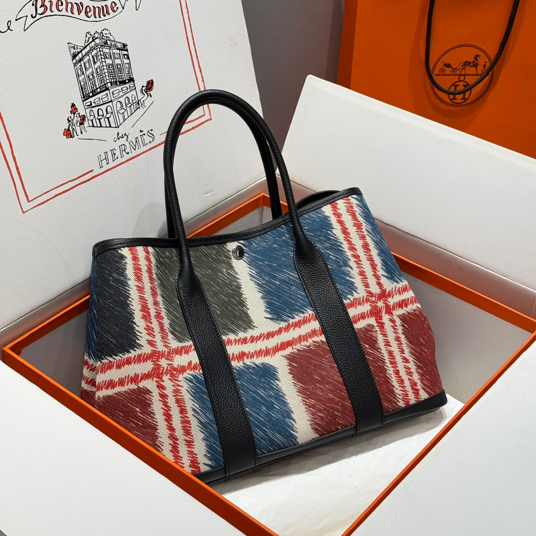HM Garden Party 36 Multicolor Canvas and Negonda Calfskin 243174