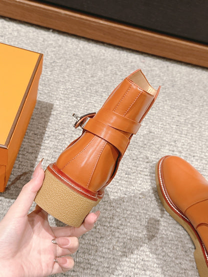 history ankle boot brown calfskin
