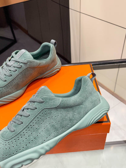 HM 26s Neon Sneaker Sage Green Suede 846401