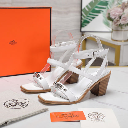 HM Ivresse 65 Sandal White Calfskin