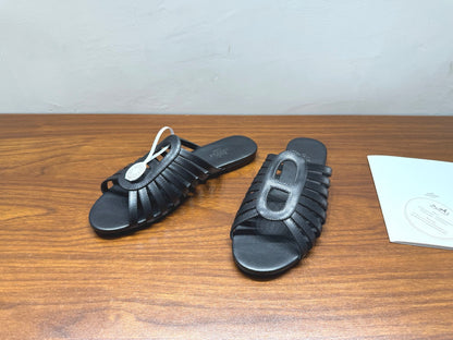 HM Noria Sandals Black Leather 849475