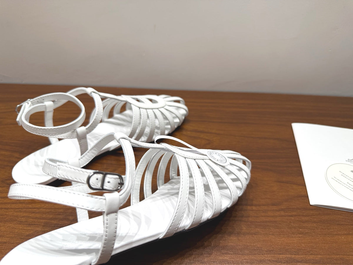 HM Nour Sandals White Leather 849482