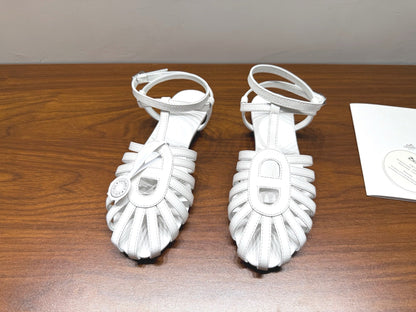 HM Nour Sandals White Leather 849482