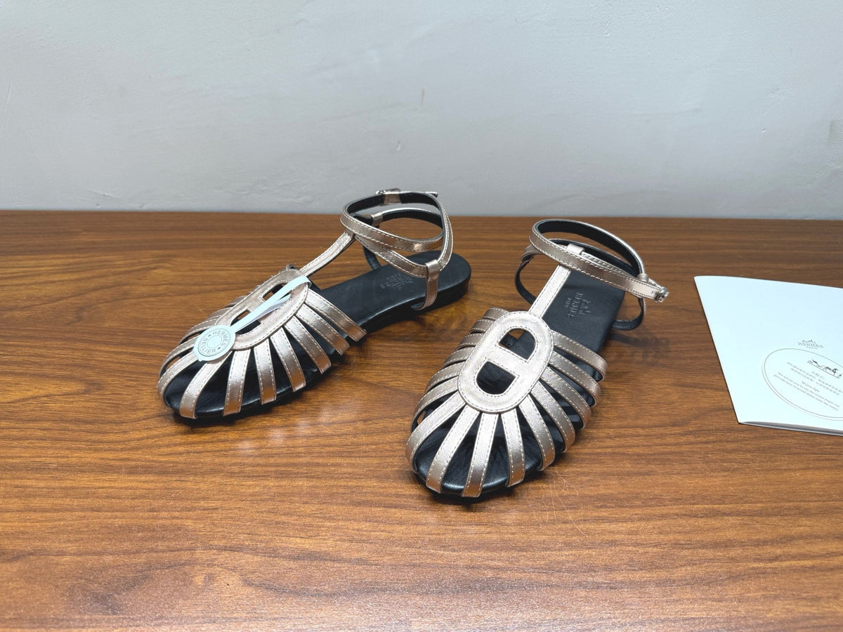HM Nour Sandals Golden Leather 849485