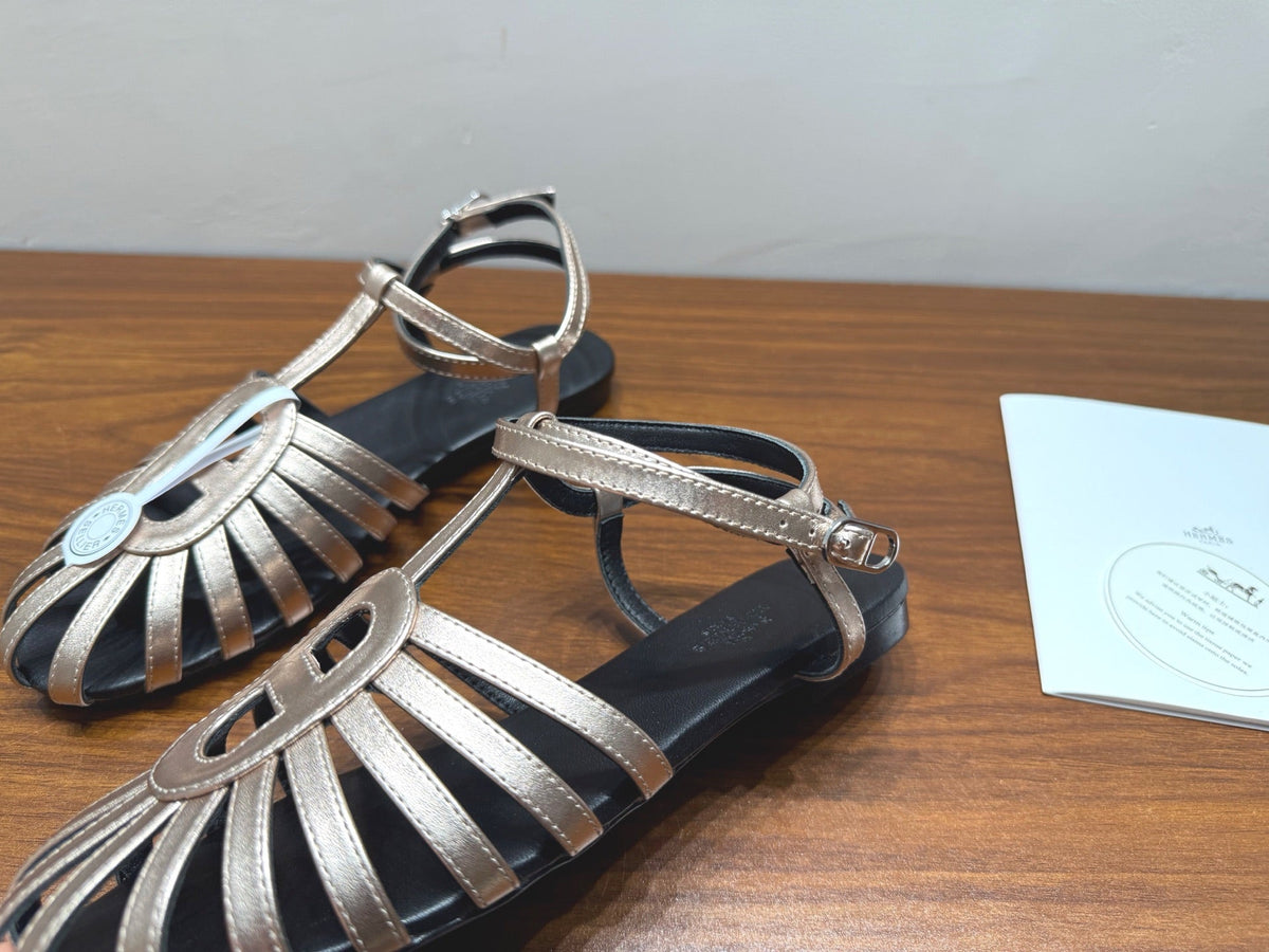 HM Nour Sandals Golden Leather 849485