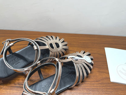 HM Nour Sandals Golden Leather 849485