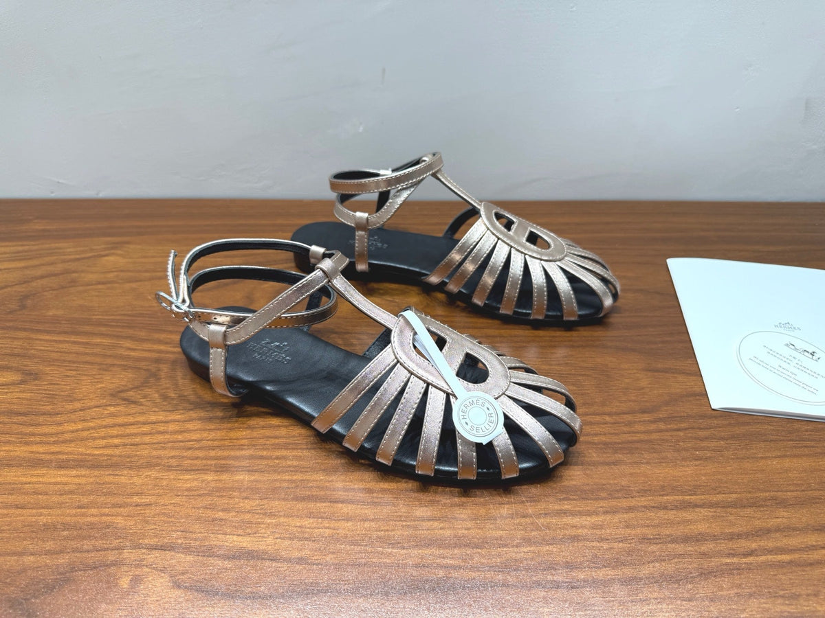 HM Nour Sandals Golden Leather 849485