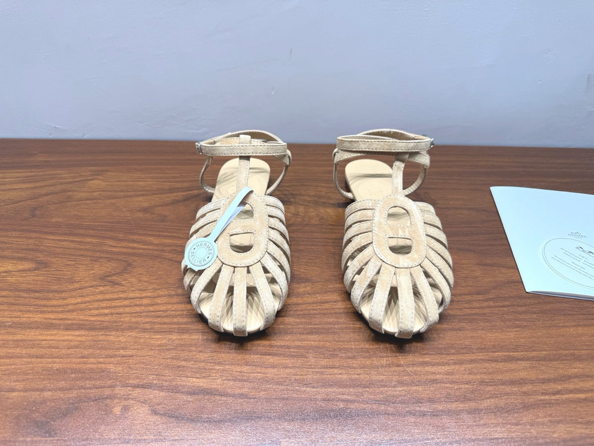 HM Nour Sandals Light Khaki Suede 849487