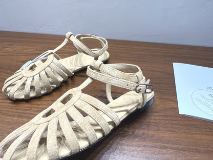 HM Nour Sandals Light Khaki Suede 849487