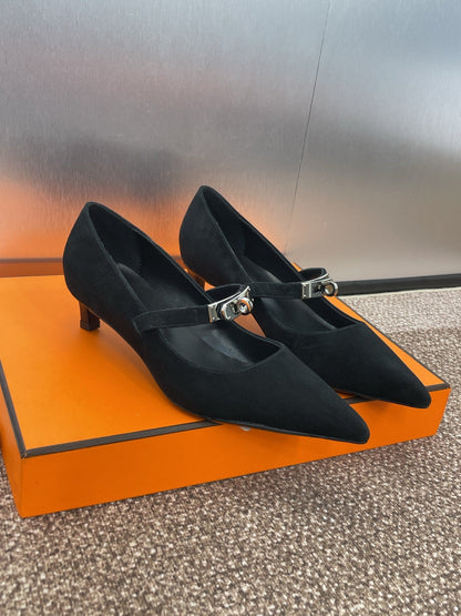 HM 25C Kiara 40 Pump Black Suede 208275