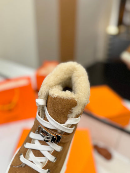 HM Daydream Sneaker Brown With Wool Lining Suede 983065