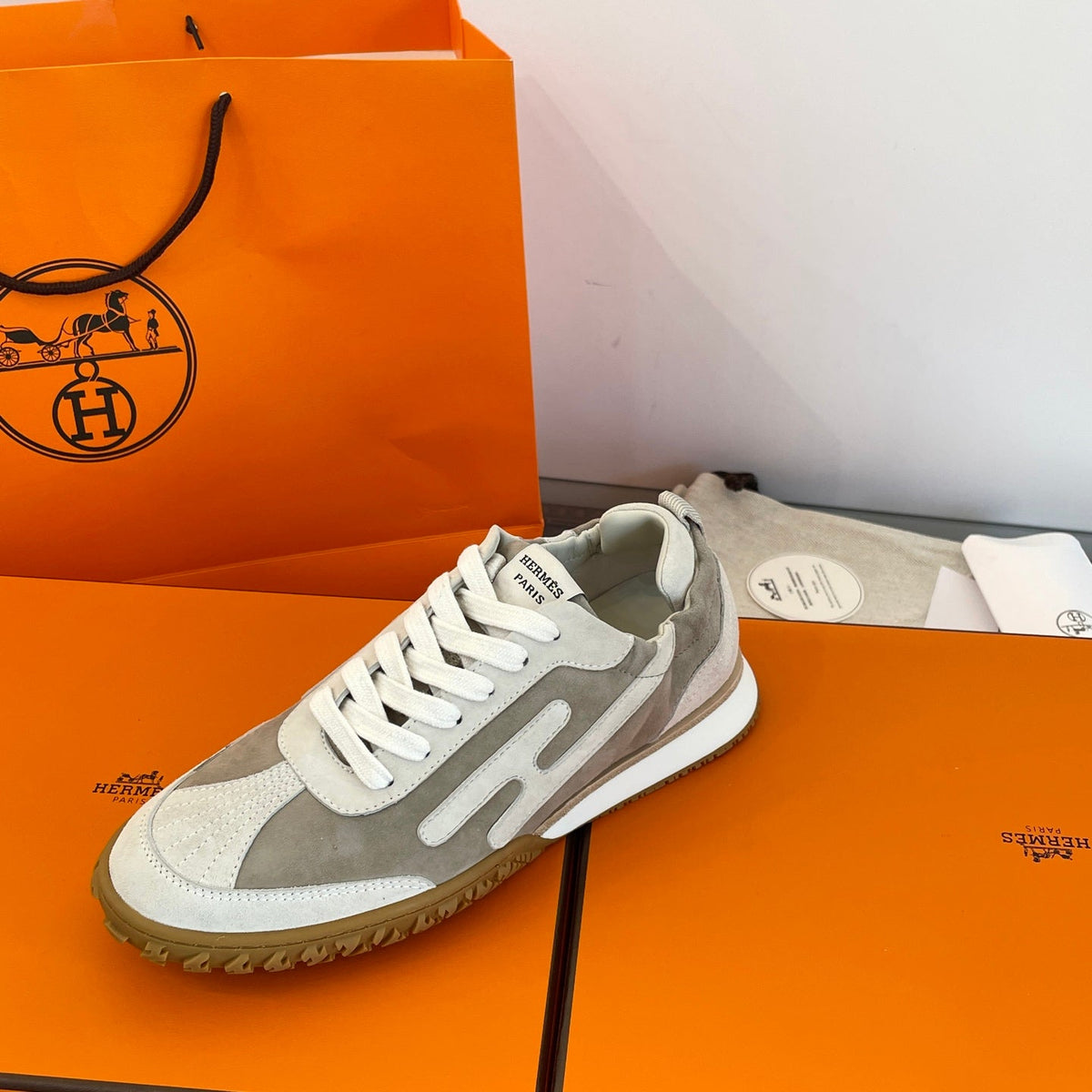 HM Jet Sneaker Beige Grey mix Seal Grey Suede 212741