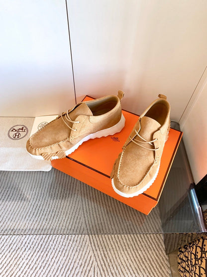 HM Increase Sneaker In Dark Beige Suede 993284