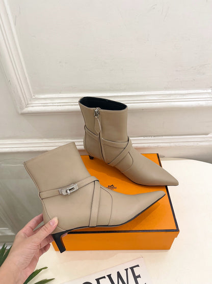 HM 26s Nice 40 Ankle Boot Beige Lambskin 947289