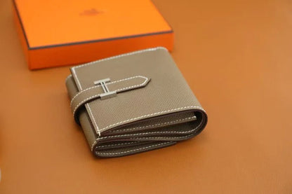 Hermes 2026 Bearn Compact Wallet Etoupe Epsom Leather